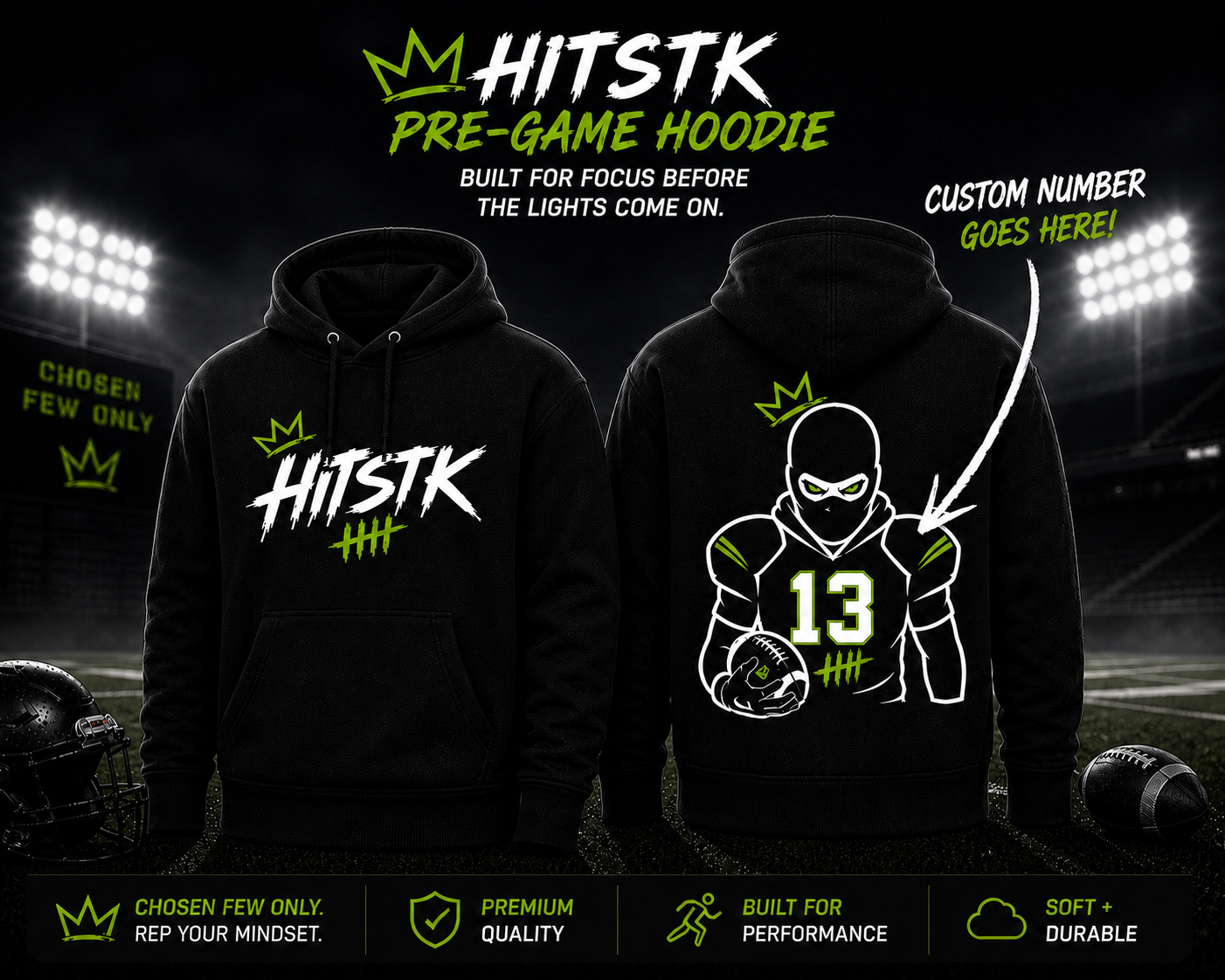 HITSTK™ Customizable Pre-Game Hoodie